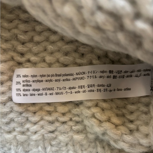 NWT Zara Limited Edition European Chunky Alpaca/Wool Blend Cardigan Small - Picture 4 of 5